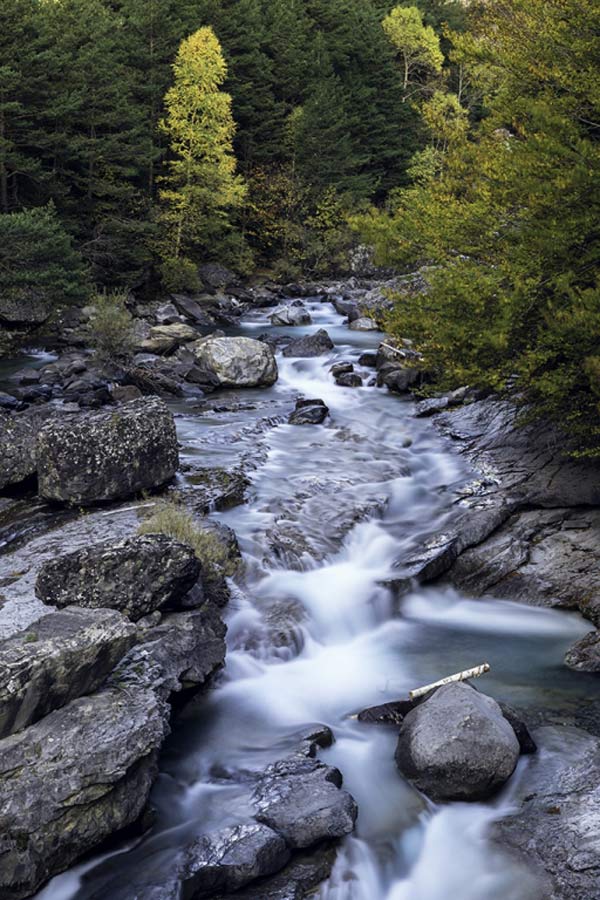 El agua acariciando las piedras ( Parque natural de Ordesa )