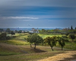 Paisaje verde y azul