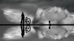 La ciclista y el pescador