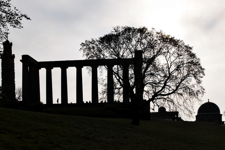 Calton Hill a contraluz