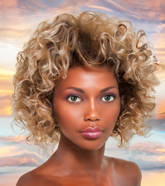 Muchacha tanzana al atardecer